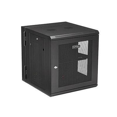 12U Wall Mount Server Rack Cabinet 600x450mm Lockable Glass Door