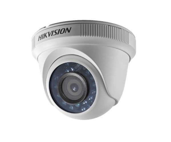 1MP HD 720p Fixed Turret Security Camera with IR Night Vision, White