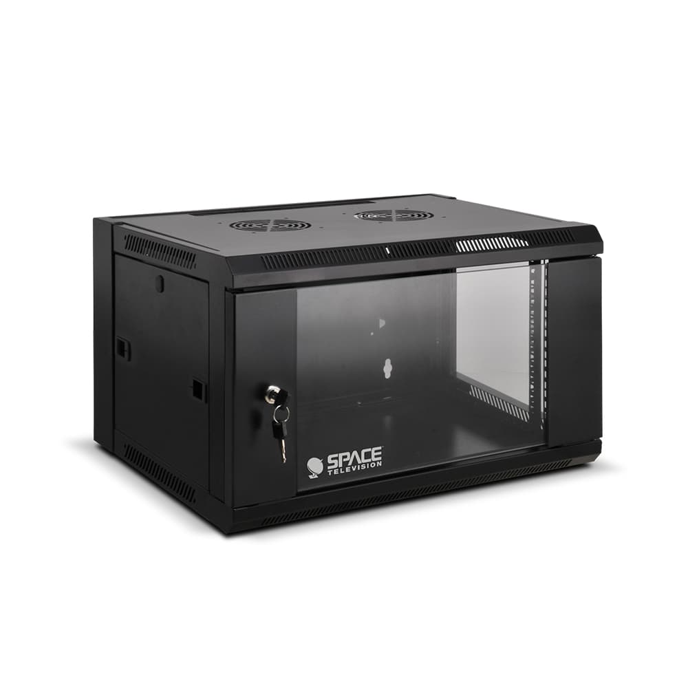4U Wall Mount Server Rack Cabinet 600x450mm with Lockable Glass Door