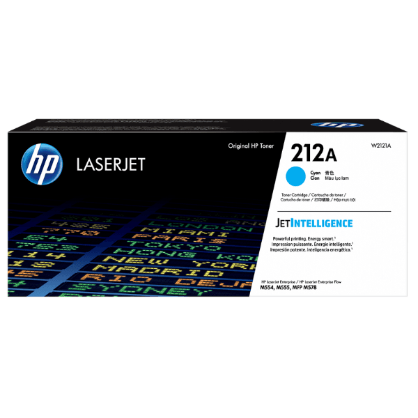 HP 212A Original LaserJet Toner Cartridge W2121A, 4,500 Page Yield, Cyan