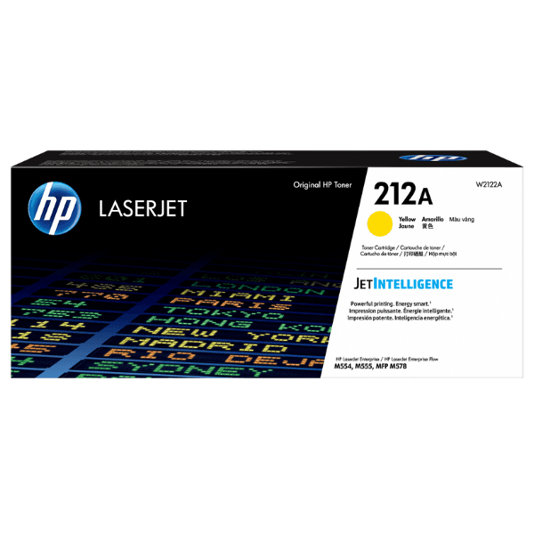 HP 212A Original LaserJet Toner Cartridge W2122A - 4500 Page Yield - Yellow