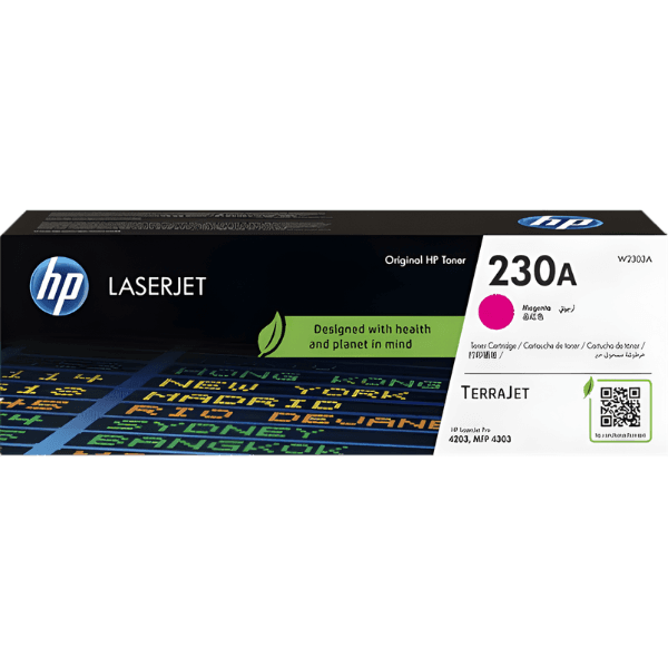 HP 230A Magenta LaserJet Toner Cartridge – TerraJet Technology, 1800‑Page Yield, W2303A