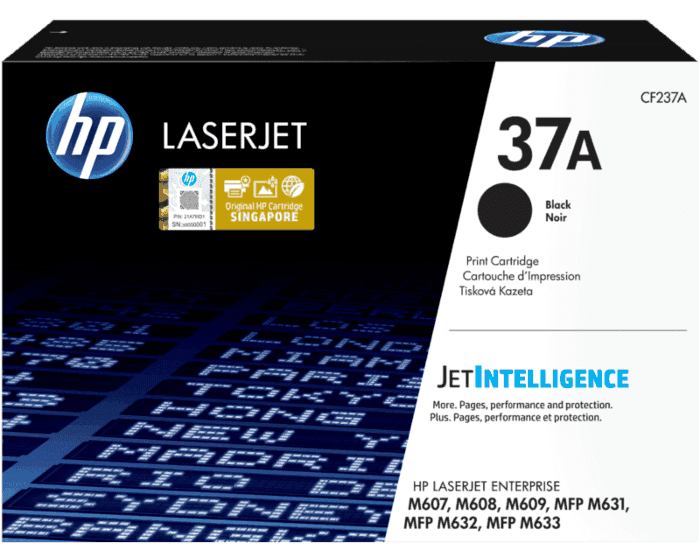 HP 37A Black Original LaserJet Toner Cartridge (CF237A)