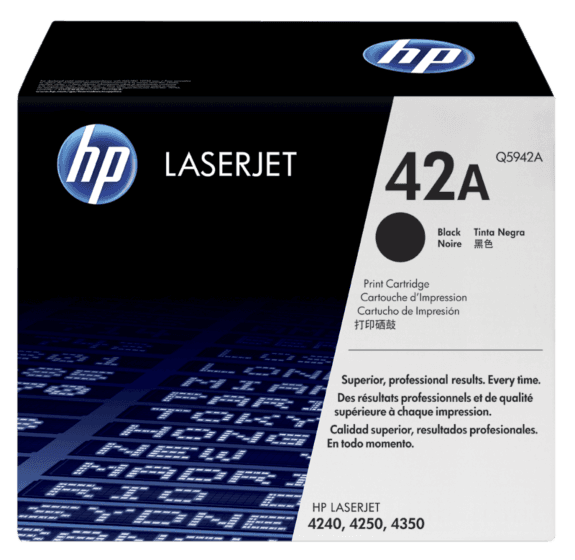 HP 42A Black Original LaserJet Toner Cartridge (Q5942A)