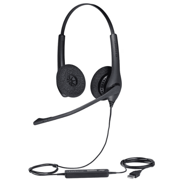 Jabra BIZ 1500 Duo QD Wired Headset with Noise-Cancelling Microphone