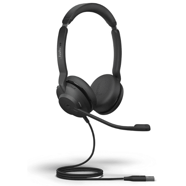 Jabra Evolve2 30 MS Wired Stereo Headset - USB-A, Noise-Cancelling Mic, Black