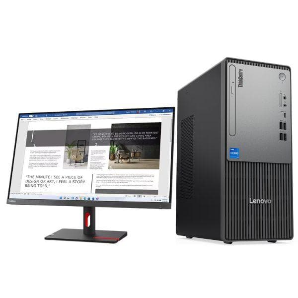 Lenovo ThinkCentre Neo 50t G6 Intel Core Ultra 7 265 8GB RAM 512GB SSD Desktop with 21.5" Monitor Black