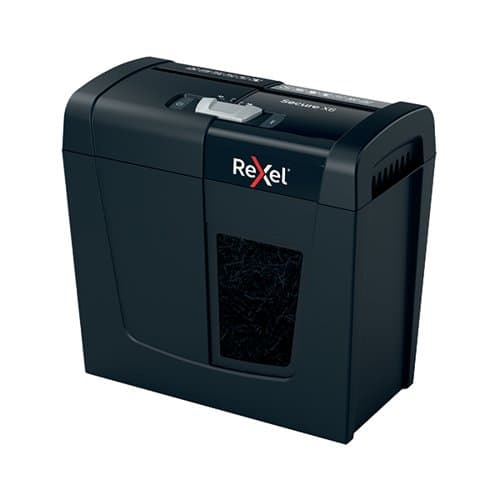 Rexel Secure X6 Cross Cut Paper Shredder 6 Sheet P-4 Security Black