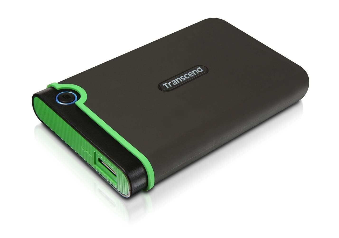 Transcend StoreJet 25M3 1TB External Hard Drive USB 3.1 Military-Grade Shock Resistance Iron Gray