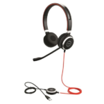 Jabra Evolve 40 MS Stereo Headset - Noise Cancelling, USB & 3.5mm Jack, Mute Button, Volume Control