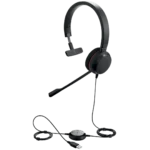 Jabra Evolve 20 MS Mono USB Headband - Noise Cancelling, Mute Button, Volume Control