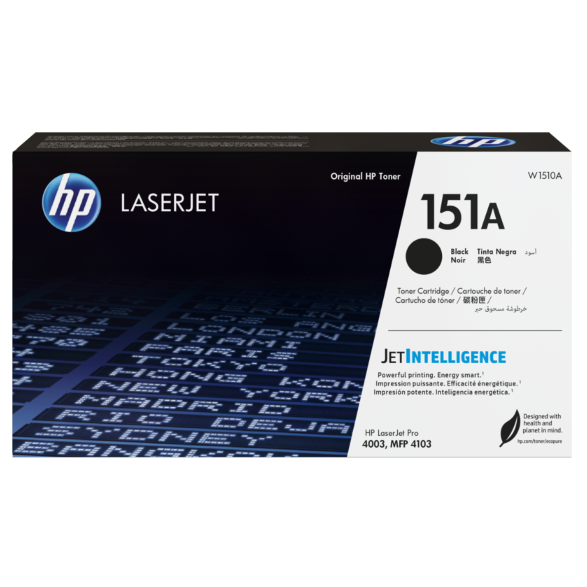 HP 151A Black LaserJet Toner Cartridge W1510A – 3,050‑Page Yield, JetIntelligence, Laser Printing