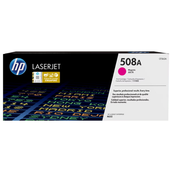 HP 508A Magenta Original LaserJet Toner Cartridge CF363A – 5000‑Page Yield, JetIntelligence Colour Technology